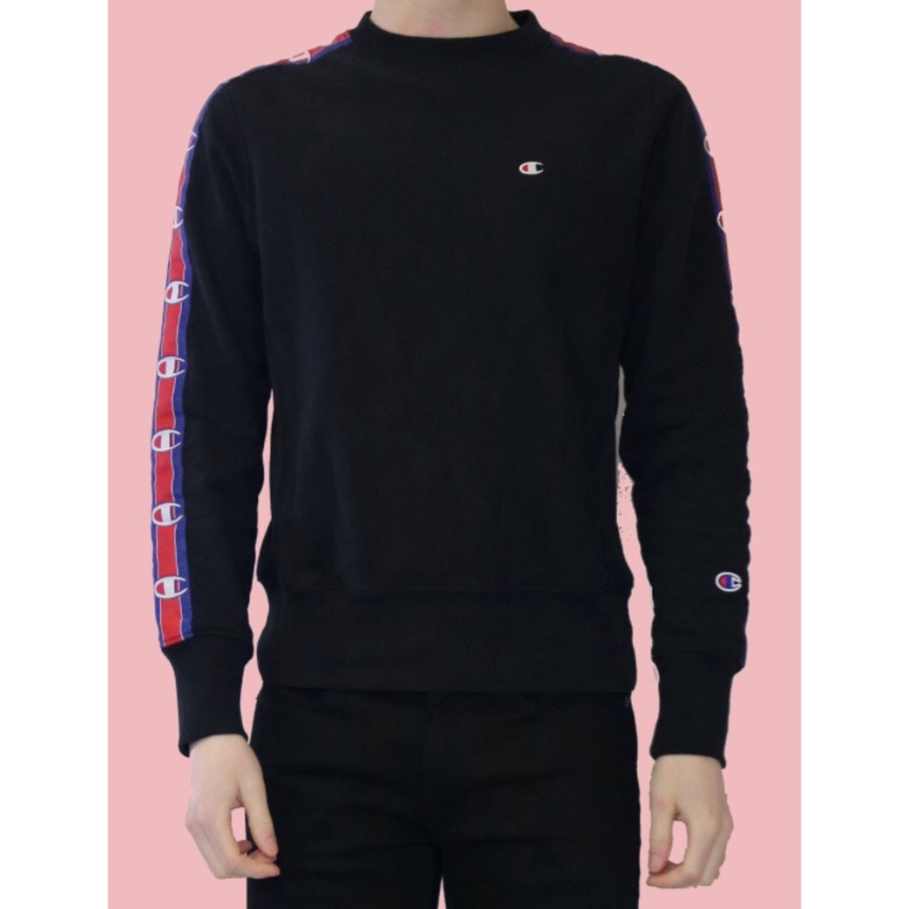 Champion Reverse Weave Logo Tape Crewneck